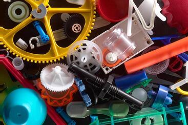 various plastic injection molded parts and components