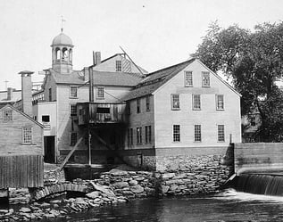 Roller Spinning Mill - Black & White Photo