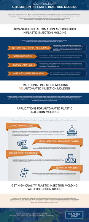 Advantages of Automation in Plastic Injection Molding