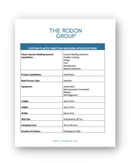 Custom Plastic Injection Molding Specifications